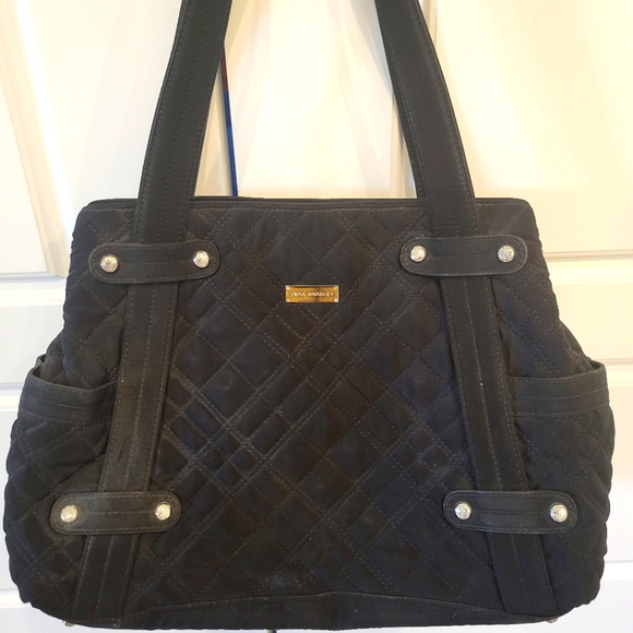 Vera Bradley Bags Vera Bradley Black Quilted Shoulder Bag Poshmark
